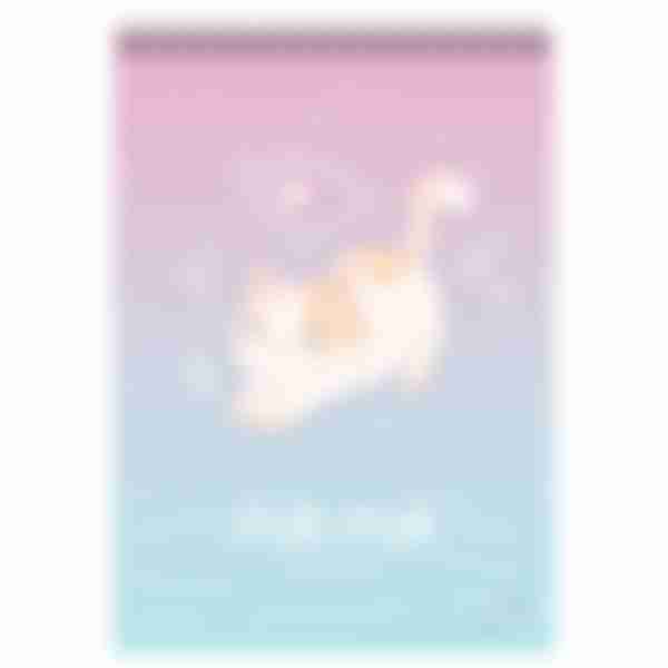 Блокнот Meshu Cute kitty, на гребне, пластиковая обложка, формат: А5, 60 л, размер: 142х202 мм, в ассортименте, 1 шт