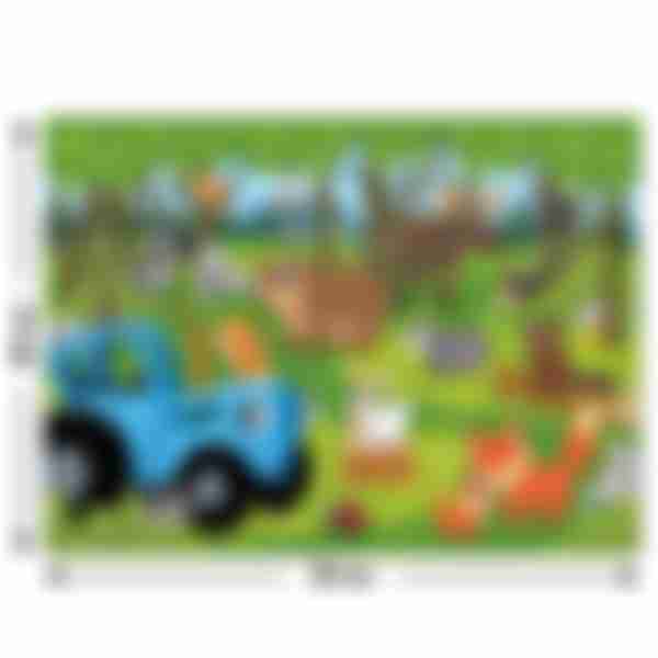Пазл Puzzle Time Синий трактор В лесу, 60 деталей, размер детали: 3.5x3.3см, размер поля: 33x24см