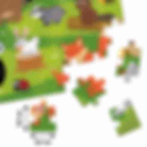 Пазл Puzzle Time Синий трактор В лесу, 60 деталей, размер детали: 3.5x3.3см, размер поля: 33x24см