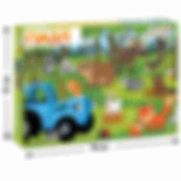 Пазл Puzzle Time Синий трактор В лесу, 60 деталей, размер детали: 3.5x3.3см, размер поля: 33x24см