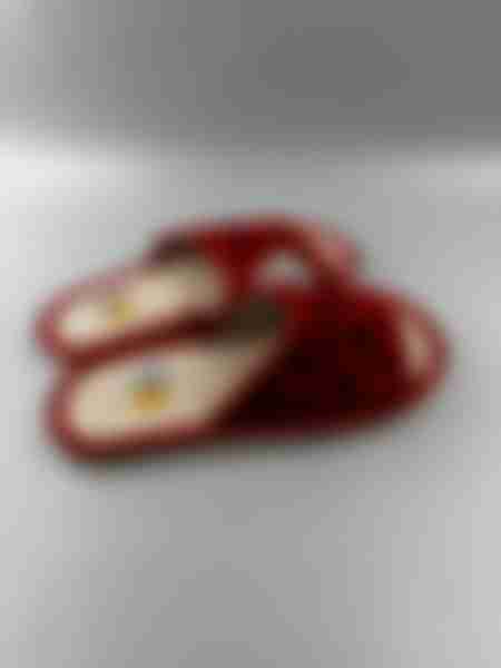 Туфли комнатные женские Smile of Miledy, открытые, цвет: красный, размер: 38-39
