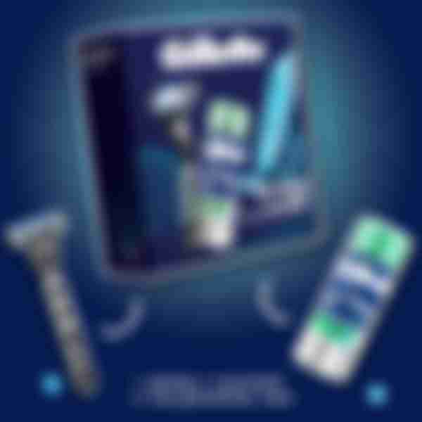 Набор подарочный мужской Gillette Mach3: бритвенный станок, гель для бритья для чувствительной кожи 75 мл