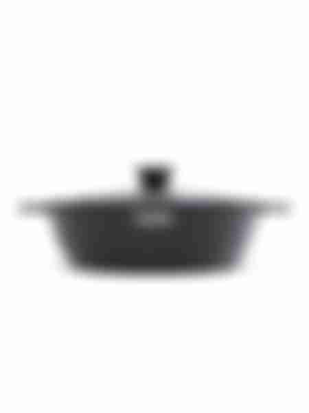 Жаровня 4 л с крышкой с силиконовым ободом Tesoro Florence Induction total dark ИНДУКЦИОННАЯ