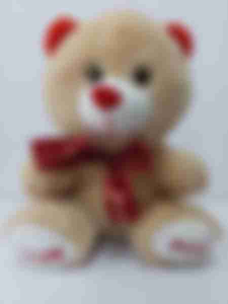 Игрушка мягкая Jile Toys Мишка Love с бантиком, 21 см, в ассортименте, 1 шт