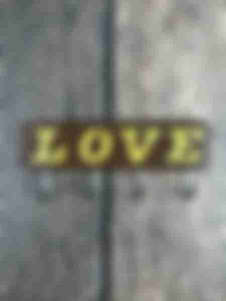 Планка с крючками Love, темно-коричневый, до 4кг, 4шт