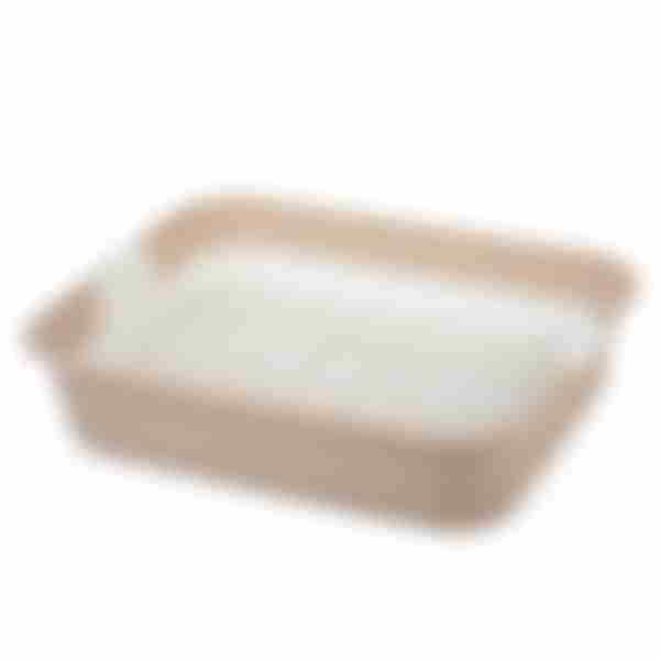 Туалет для кошек Альтернатива Мурка, 33.2x25.6x7.2см, бежевый и белый