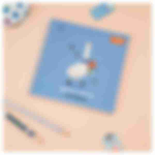 Скетчбук 60л  150*150 MESHU Quack-Quack на гребне soft-touch 120г/м2