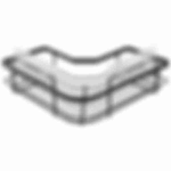 Полка подвесная угловая GRAPHITE, 25*25*6,5 см