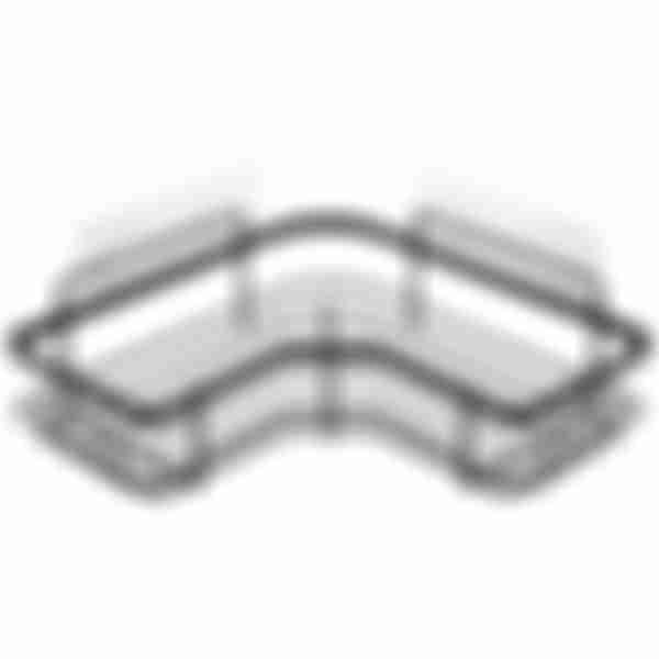 Полка подвесная угловая GRAPHITE, 25*25*6,5 см