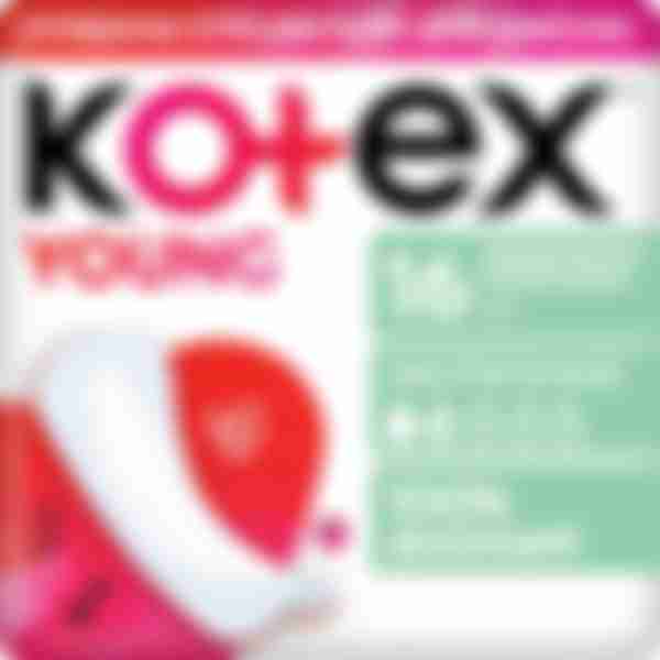 Kotex Ежедневные Прокладки для девочек Янг экстратонкие 16x16